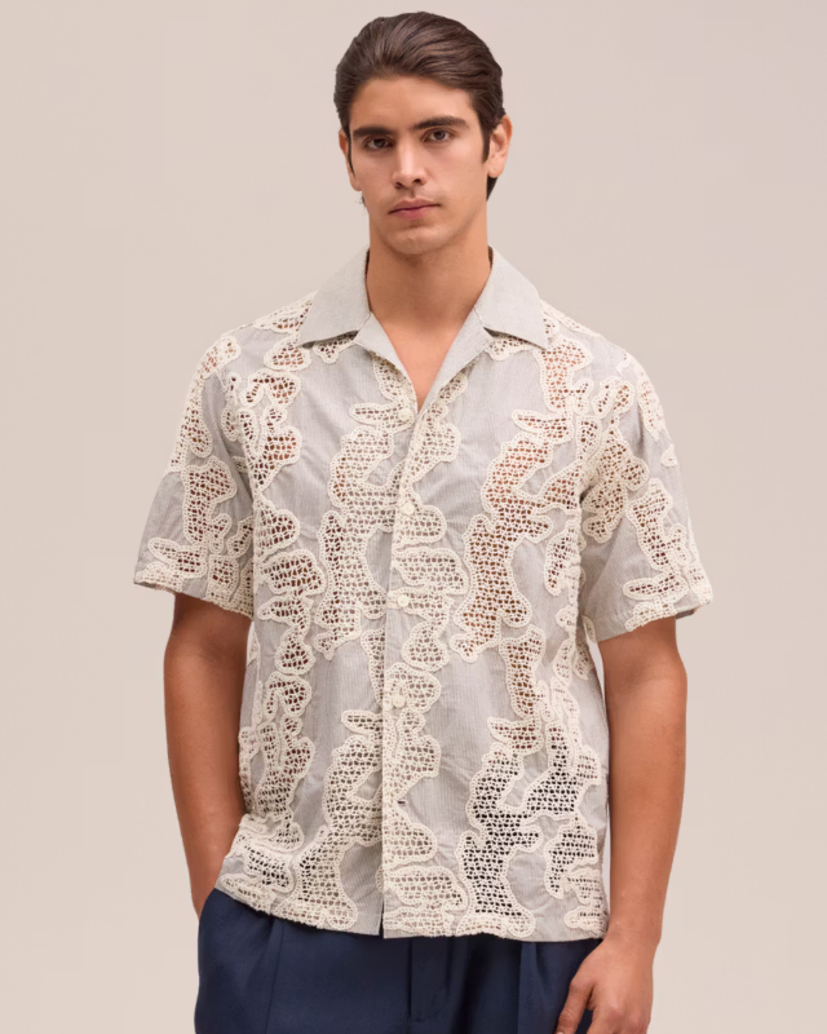 Julio 50048 Embroidery Organic Cotton Shirt (Deep Truffle)