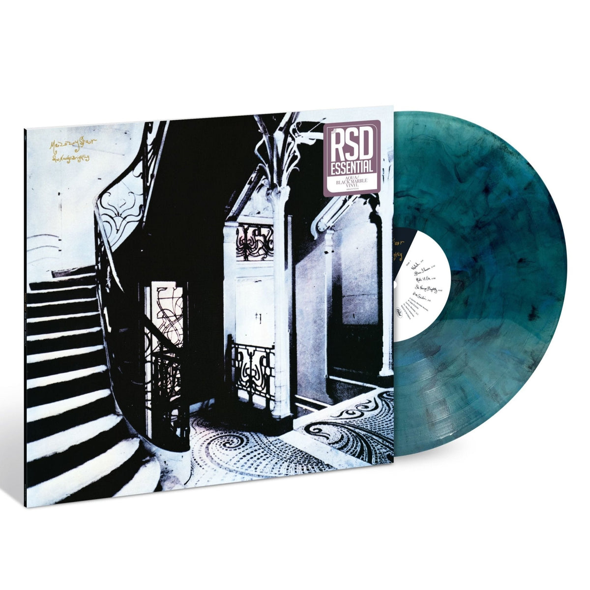 Mazzy Star - She Hangs Brightly - Aqua & Black Marble 【Vinyl LP 】