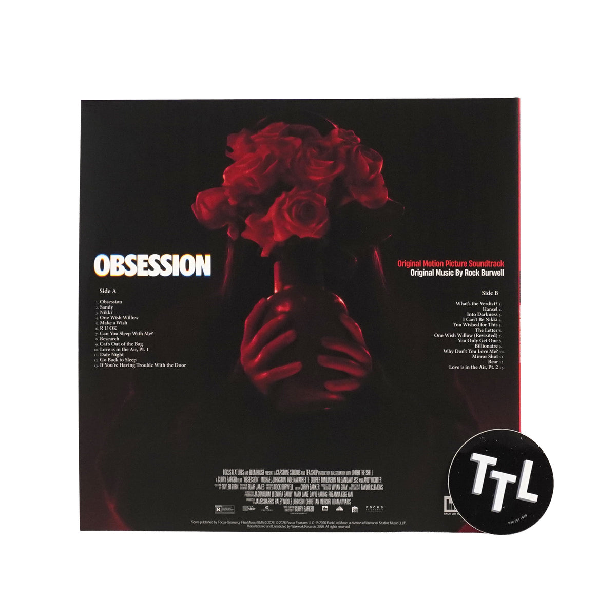 Rock Burwell: Obsession Soundtrack (Colored Vinyl) {Vinyl LP}