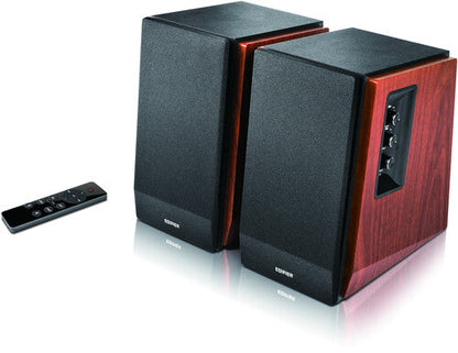 Edifier R1700BTs Powered Bluetooth 5.0 Wireless Bookshelf Speakers - 66 Watts (Brown)