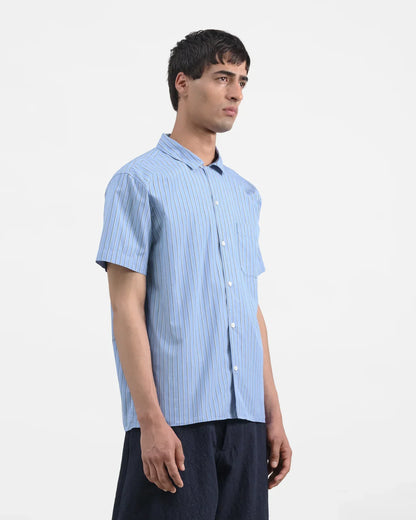 Malick Office Stripe Shirt (Blue Multi)