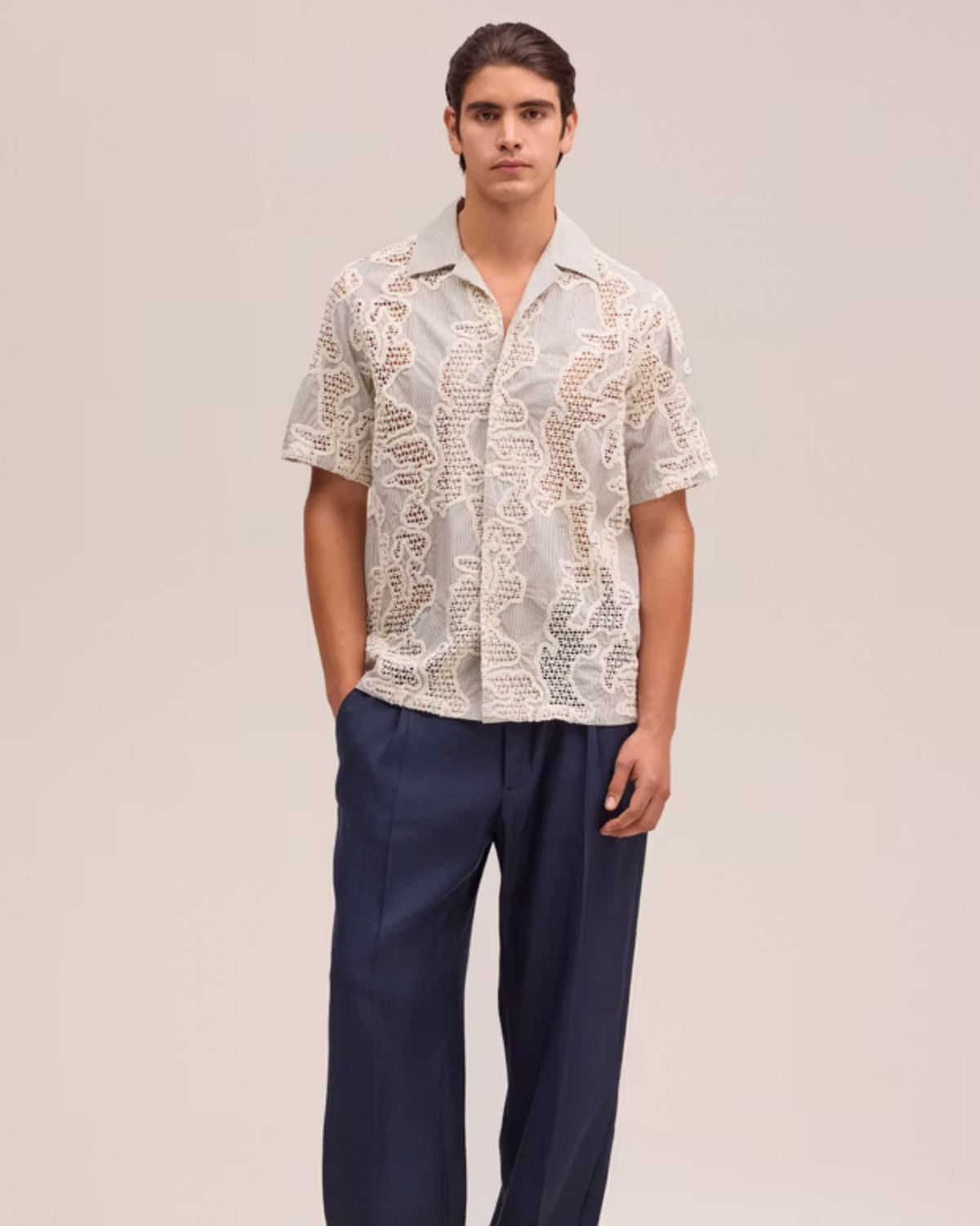 Julio 50048 Embroidery Organic Cotton Shirt (Deep Truffle)