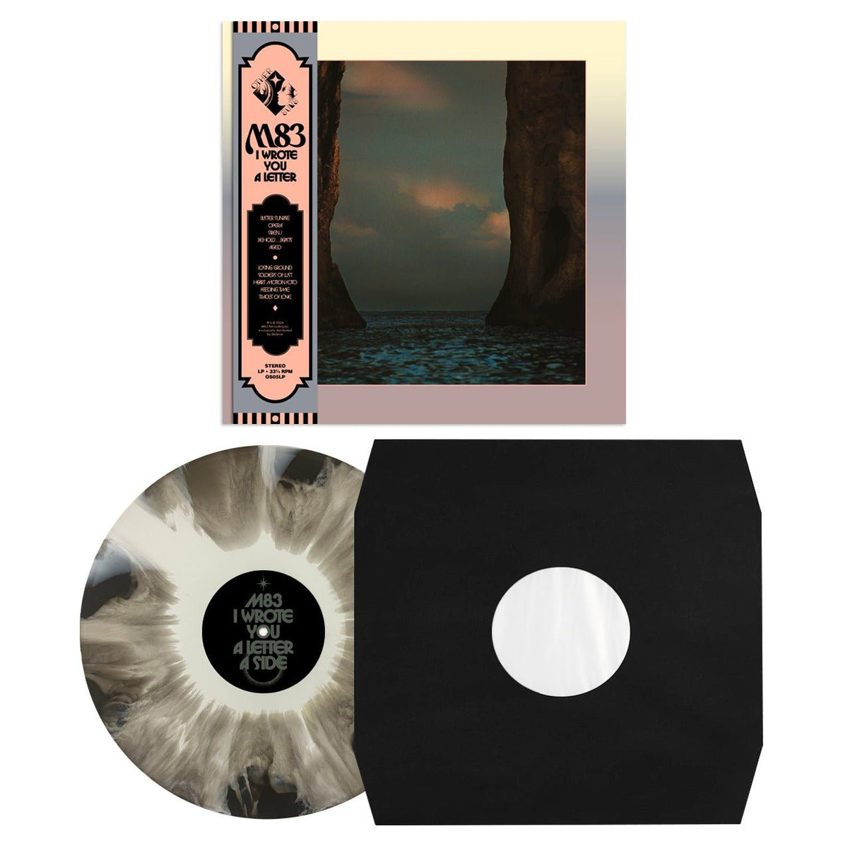 M83 - I Wrote You A Letter - Black & White Swirl (Vinyl LP) + OBI strip