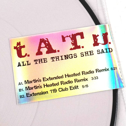 T.A.T.U.: All The Things She Said (Pic Disc) Vinyl 12"